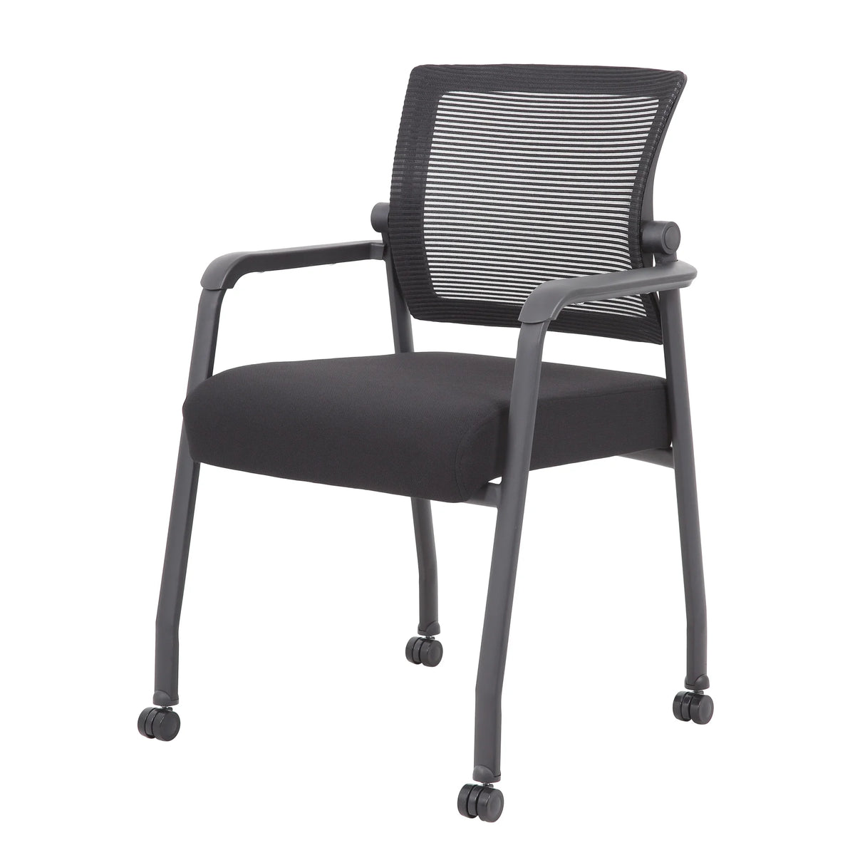 42" Round Table & 4 Mesh Guest Chair with Casters U678