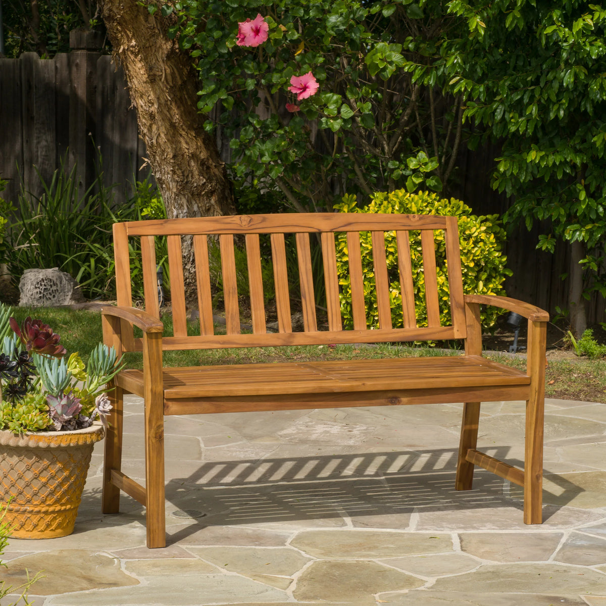 Acacia Wood Bench Q6804