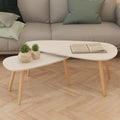 2 Piece Coffee Table Set White G871