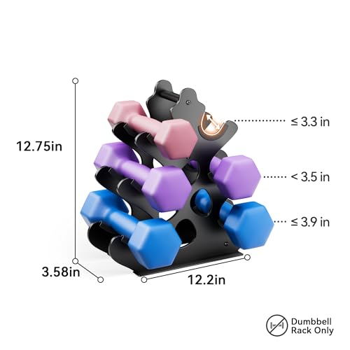 Compact Dumbbell Rack Stand with Anti-Slip Pads U3805