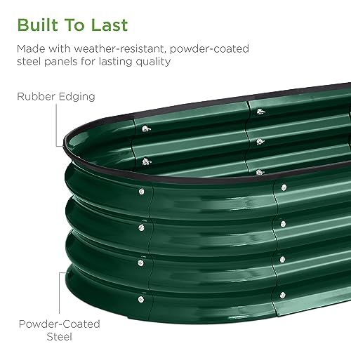 Charcoal 8x2x1ft Metal Raised Garden Bed C37846