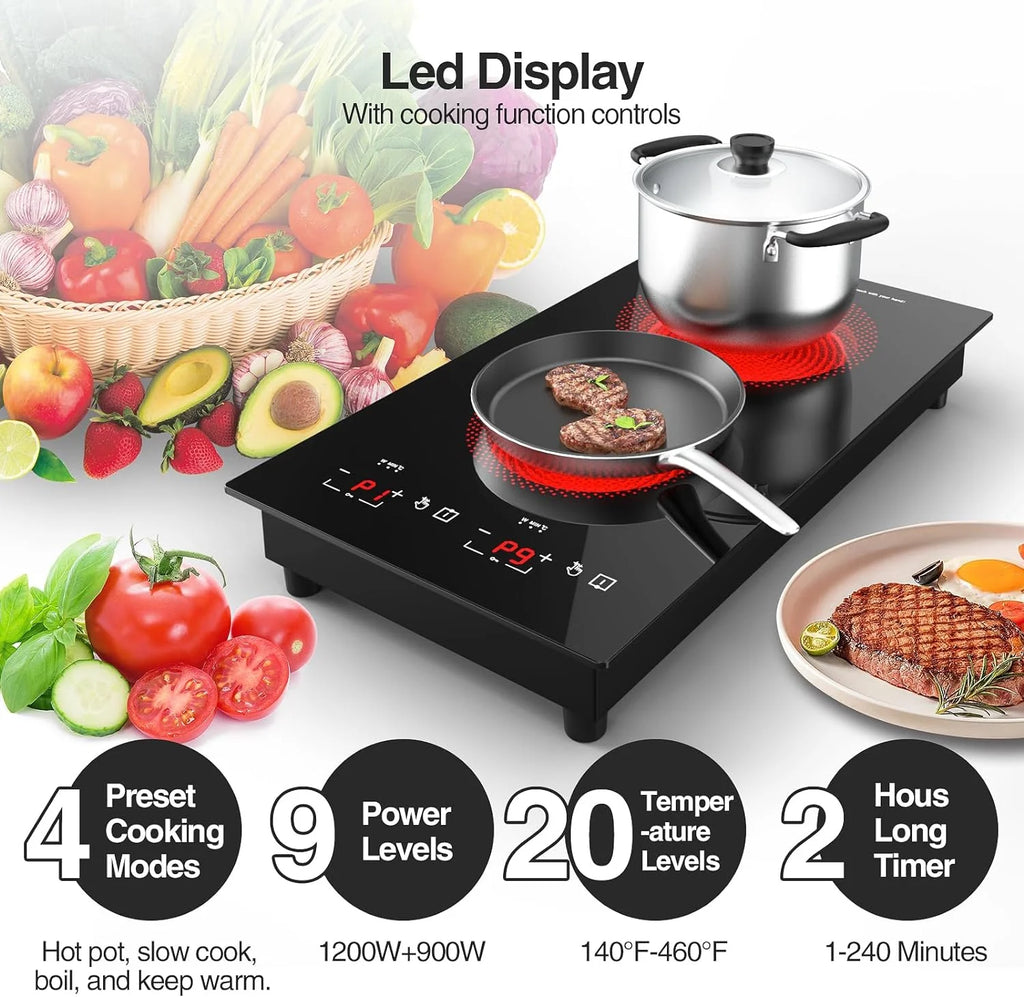 12 Inch 2 Burner Electric Cooktop S9248