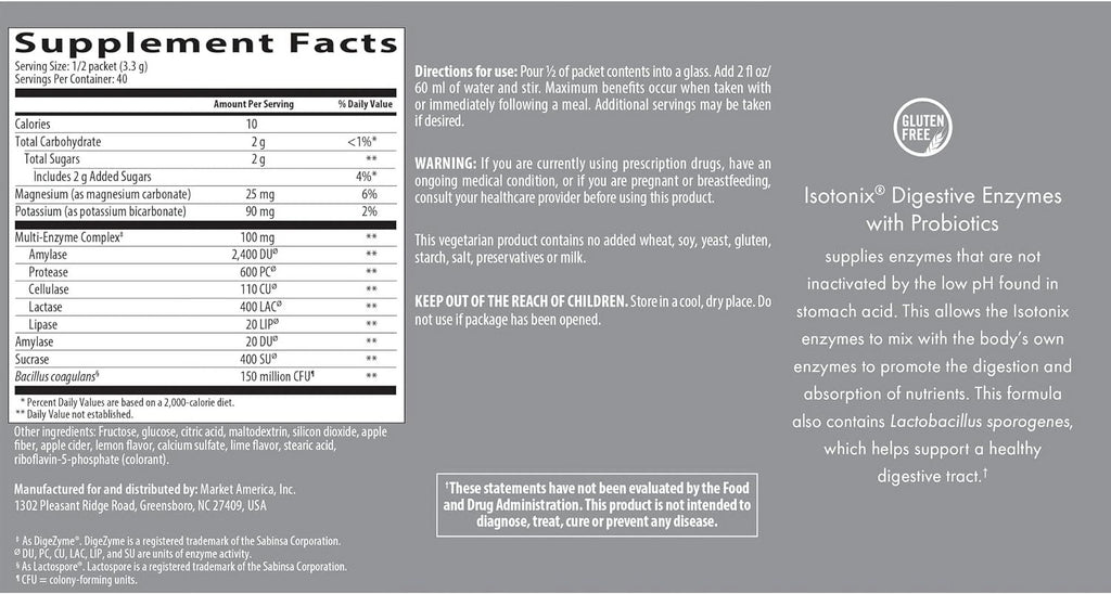 Digestive Enzymes with Probiotics 20 Packets I815397