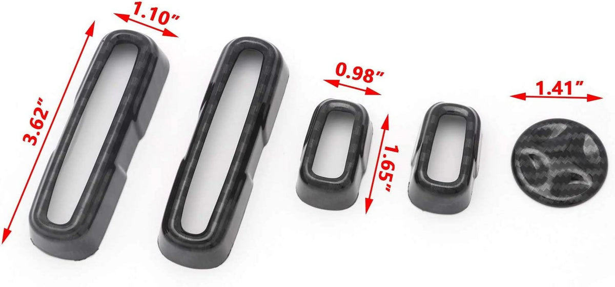 Seat Adjustment Knob Switch Buttons Cover Trim Carbon Fiber Pattern B1599