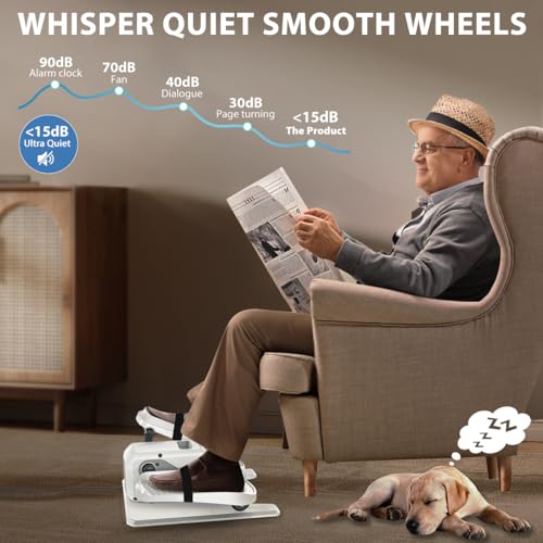 Electric Under Desk Elliptical Machine with Remote Control, 15 Adjustable Speeds N7641