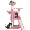 Pink Multilevel Cat Tree Tower with Condo and Perches A112