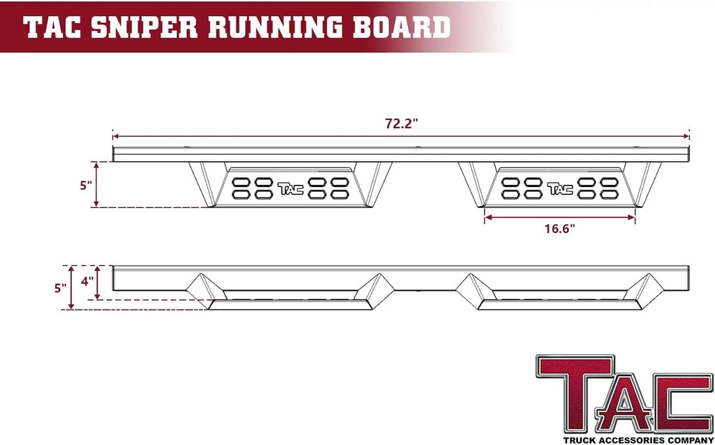 Running Boards Side Steps Nerf Bars 2pcs V244122