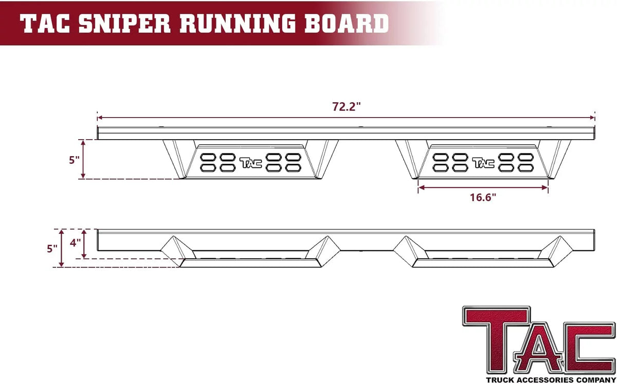 Running Boards Side Steps Nerf Bars 2pcs V244122