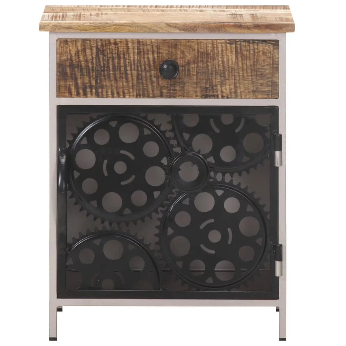 Rough Mango Wood Bedside Cabinet K86311