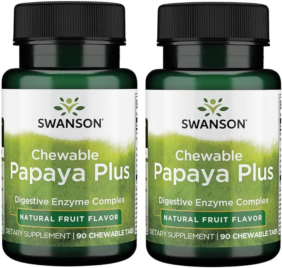 Chewable Papaya Enzyme 90 Capsules 2 Pack F76340