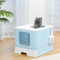 Enclosed 2 Ways Anti-splash Cat Litter Box W7670