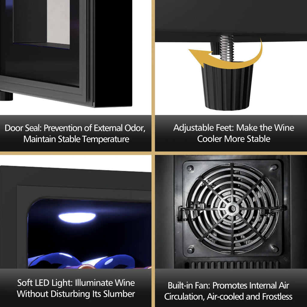 6 Bottle Wine Cooler with Digital Temperature Control U9177