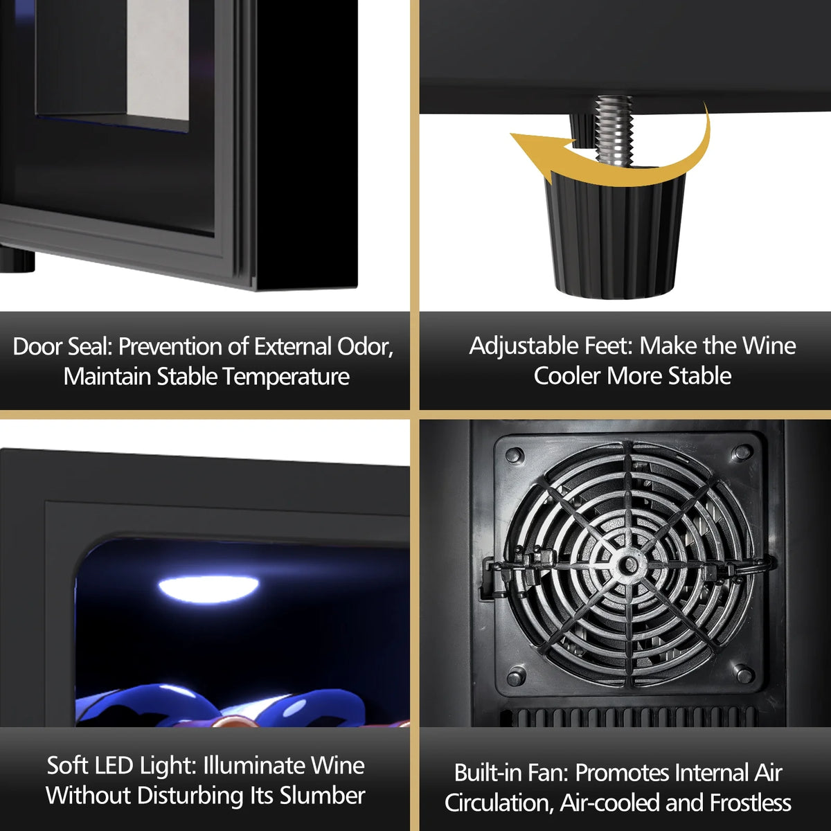 6 Bottle Wine Cooler with Digital Temperature Control U9177