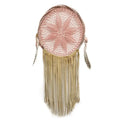 Blush Pink Suede Fringe Dreamcatcher R461