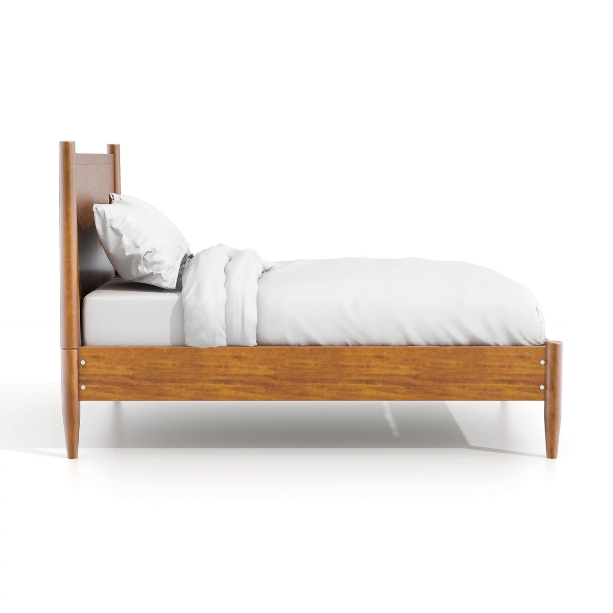 Solid Wood Queen Platform Bed with Memory Foam Mattress Y204782