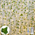 200 LED 6.5ft x 6.5ft Pothos Fairy Curtain Lights with Remote Warm White M8137