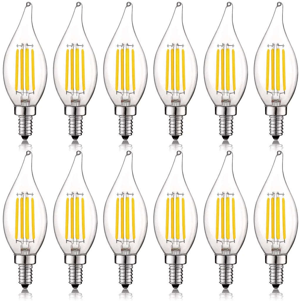 5W E12 Dimmable LED Light Bulbs 3000K 12-Pack Q868764