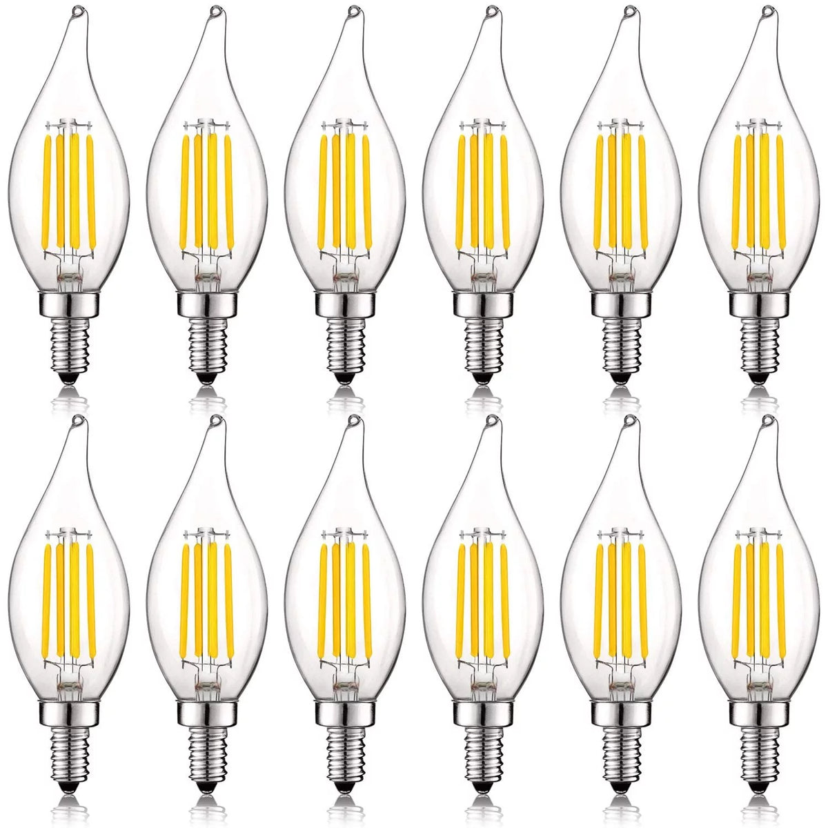 5W E12 Dimmable LED Light Bulbs 3000K 12-Pack Q868764