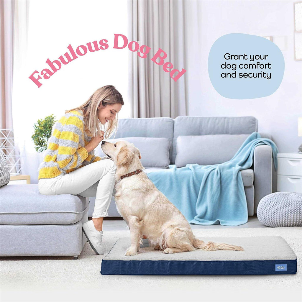 Orthopedic Large Dog Bed with Sherpa Top M9126