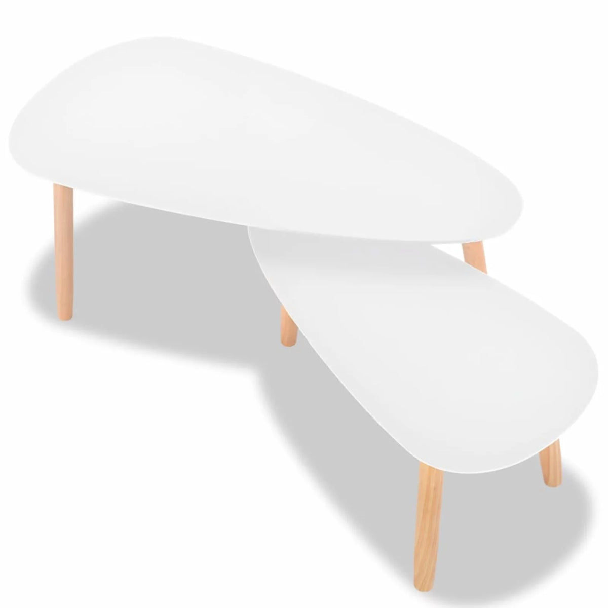 2 Piece Coffee Table Set White G871