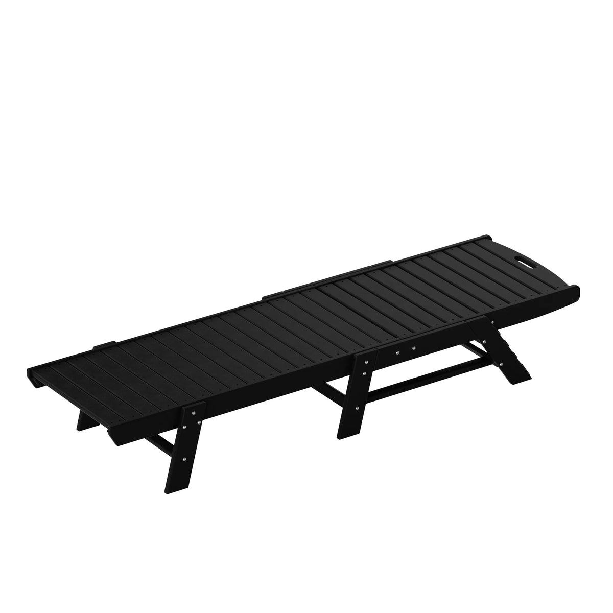 Outdoor Chaise Lounge Set of 2 Black I7441