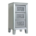 Mirrored Nightstand with 3 Drawers I40277