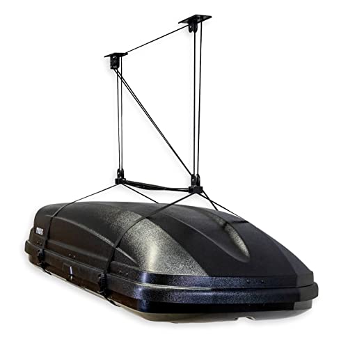 Cargo Box Ceiling Hoist with Pulley Lift System, Fits 8–10 ft Ceilings, Holds 150 lbs J39519