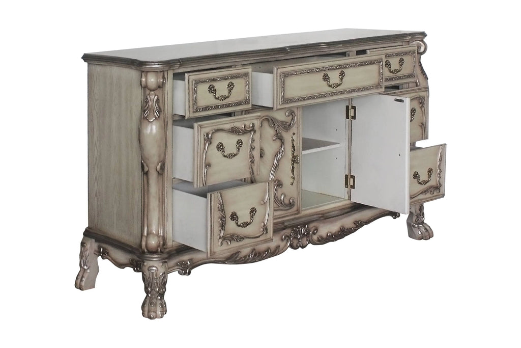 Vintage Bone White Dresser Q785