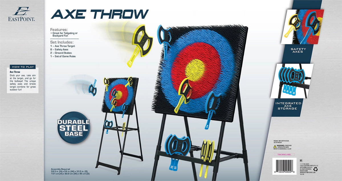 Axe Throwing Target Game with 8 Throwing Axes V36934