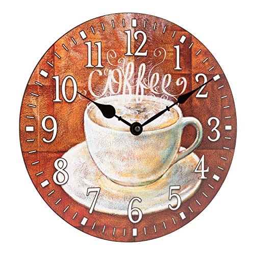 12-Inch Round Coffee Analog Wall Clock Z91172