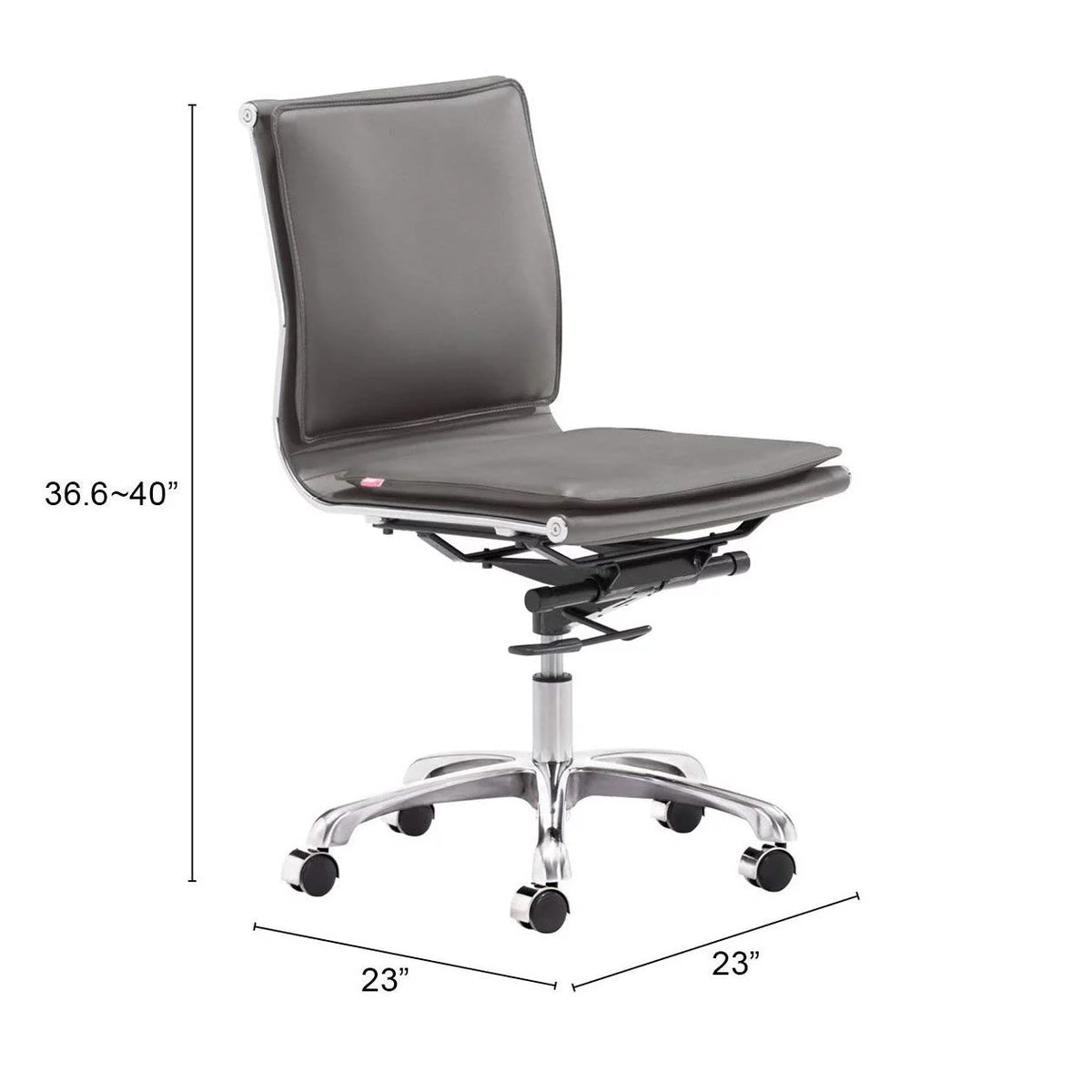 Gray Armless Office Chair S704