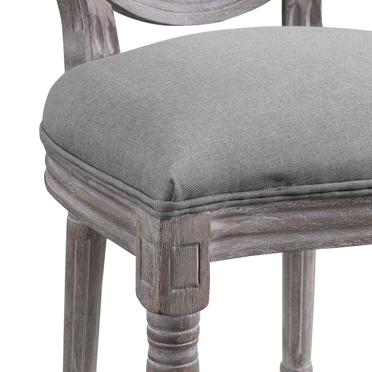 Light Grey Fabric Wood Dining Chair Set of Two X97290