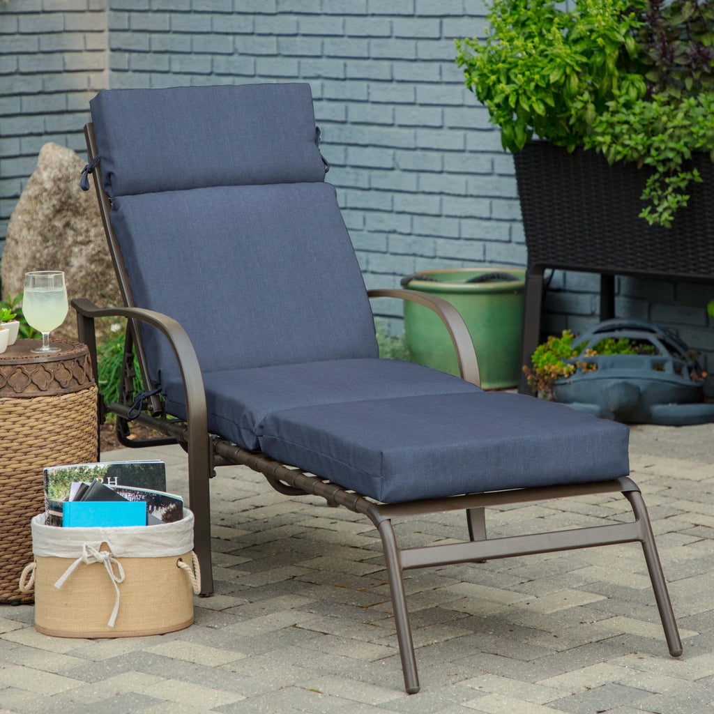 Indigo Blue Rectangle Chaise Lounge Cushion B3030