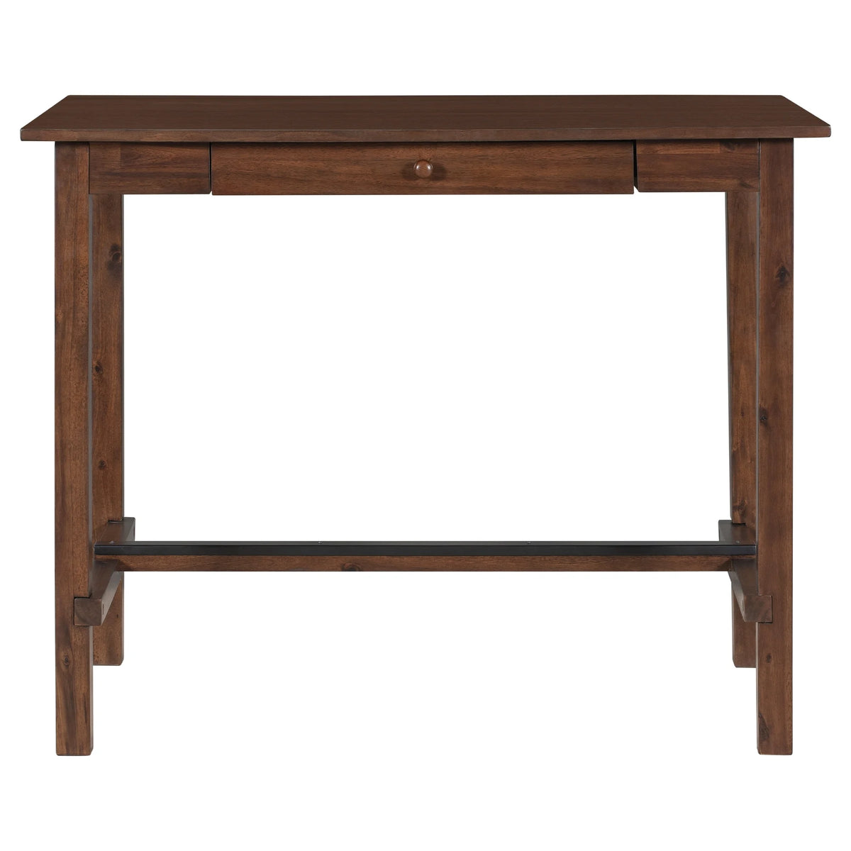 Counter Height Dining Table with Storage Drawer Walnut Z74255