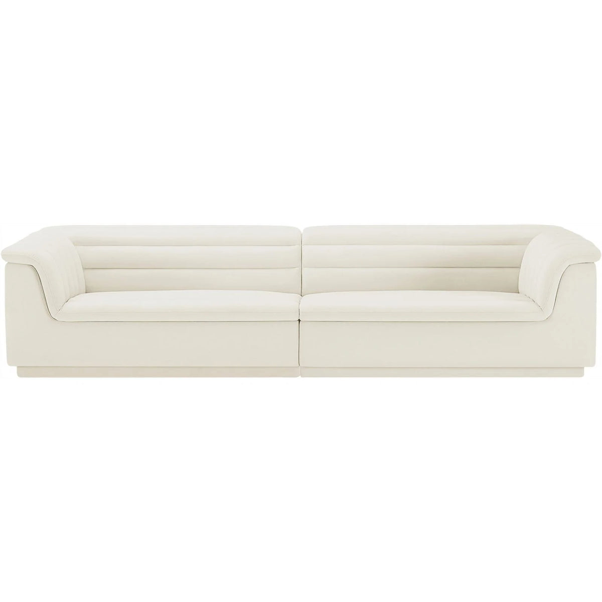 Cream Velvet Modular Sofa Z7973