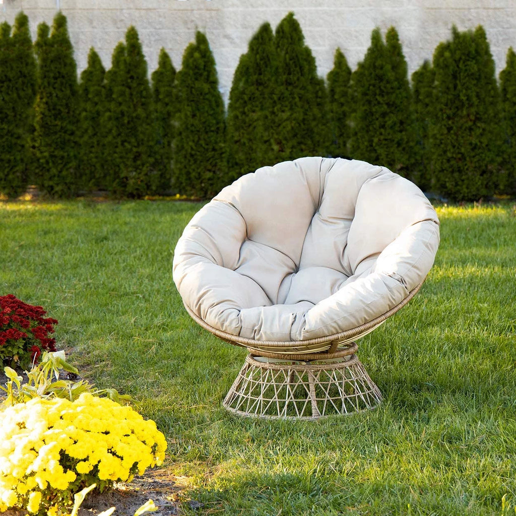 Tan Wood Swivel Chair A666721