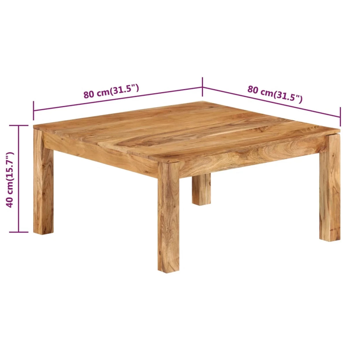 Solid Acacia Wood Coffee Table W39797