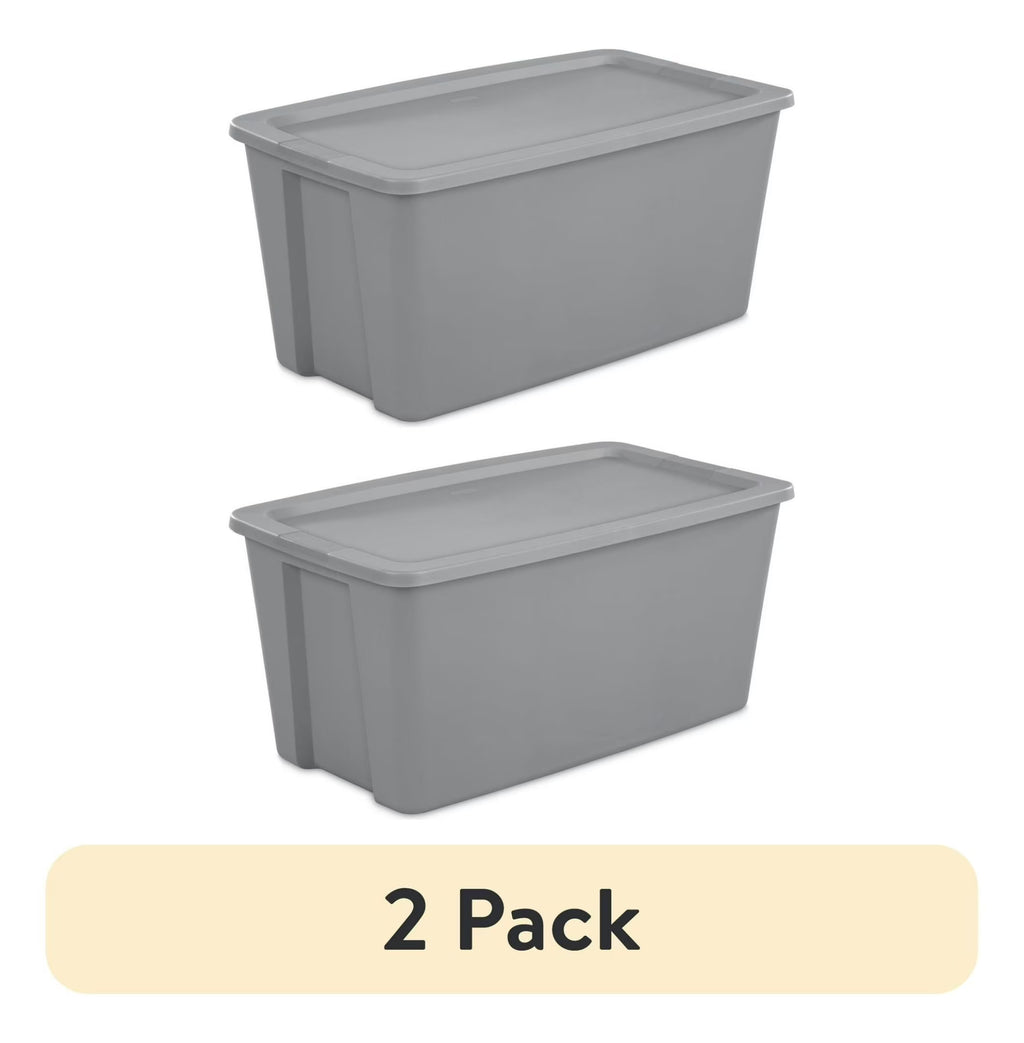50 Gallon 2 Pack Extra Large Plastic Storage Tote with Lids K794