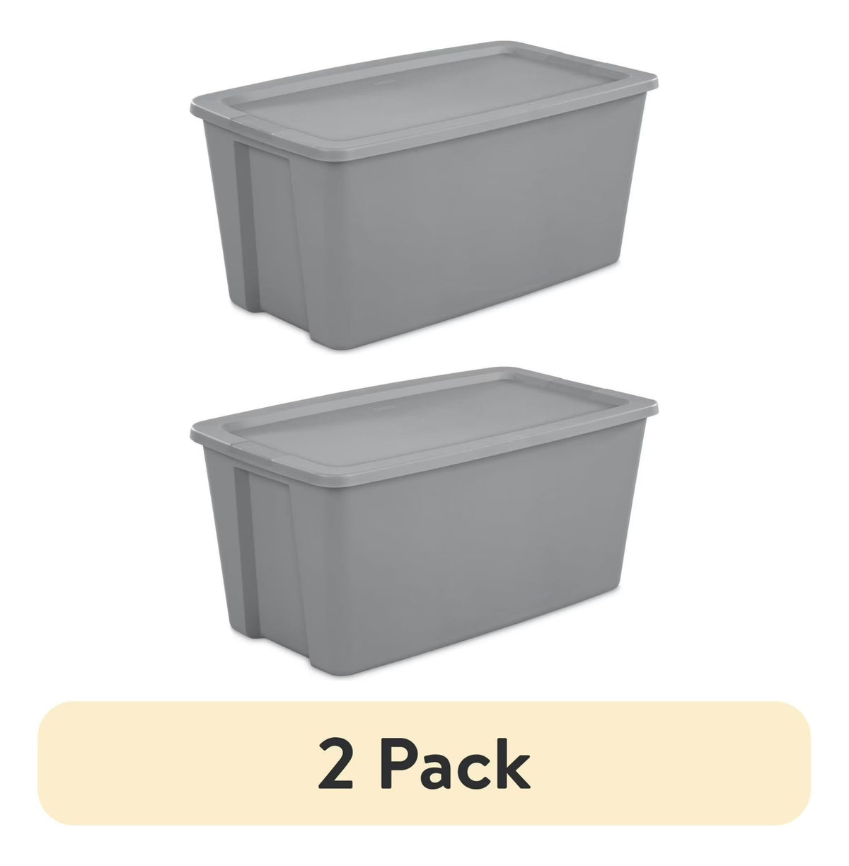 50 Gallon 2 Pack Extra Large Plastic Storage Tote with Lids K794
