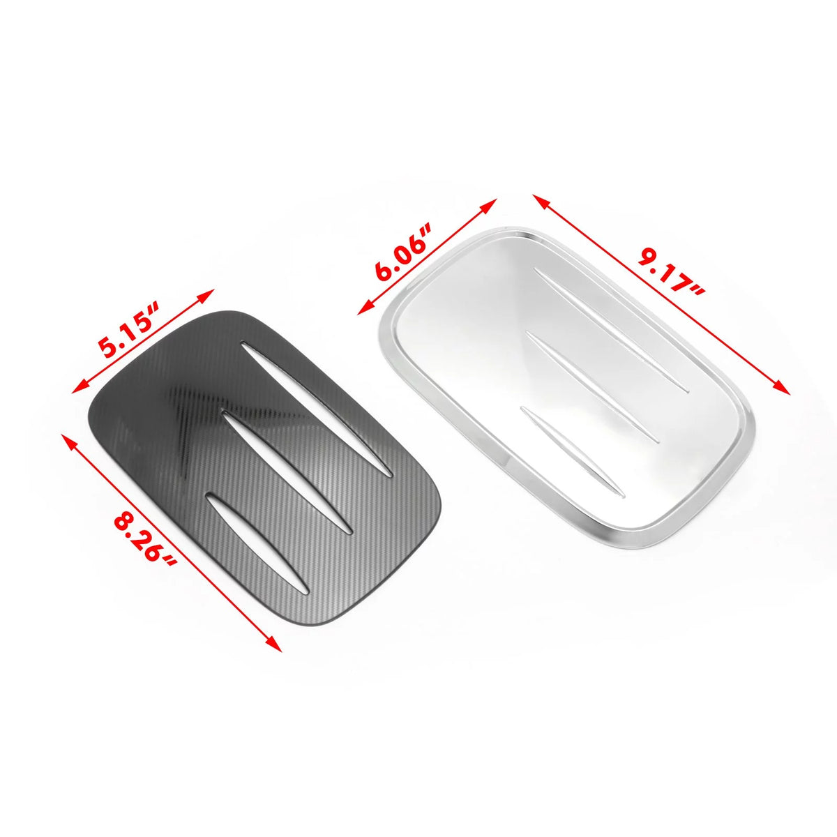 Carbon Fiber Style Fuel Tank Cover Trim Gas Cap Overlay I32698