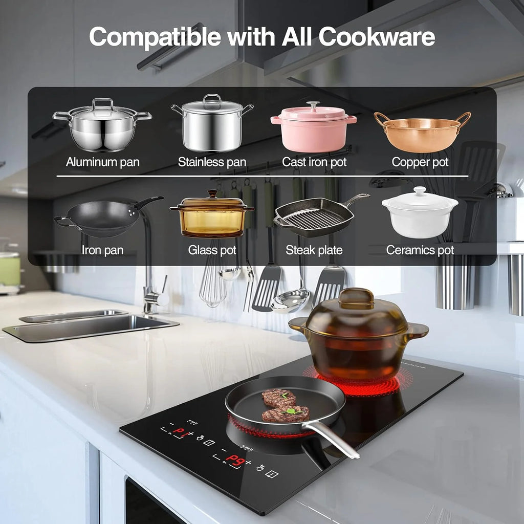 12 Inch 2 Burner Electric Cooktop S9248
