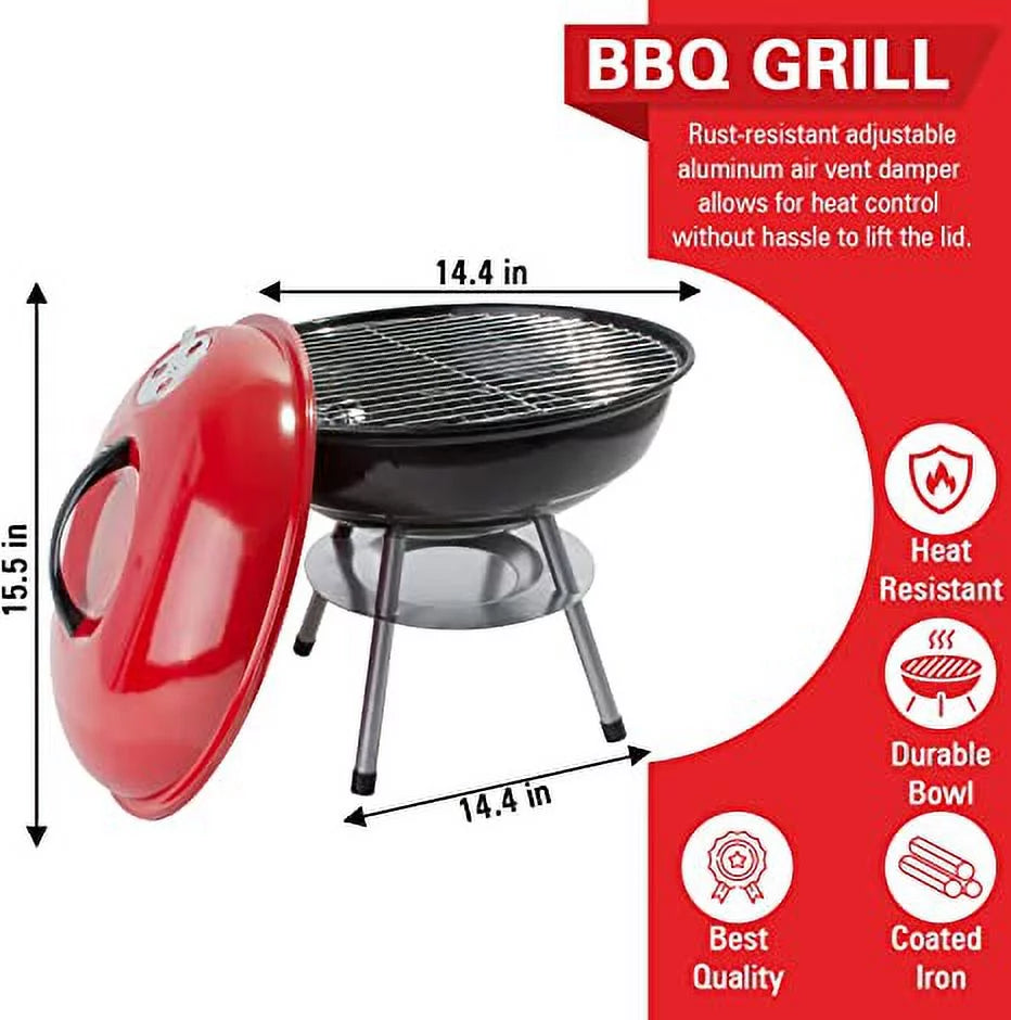 Charcoal BBQ Grill Round with Legs N391