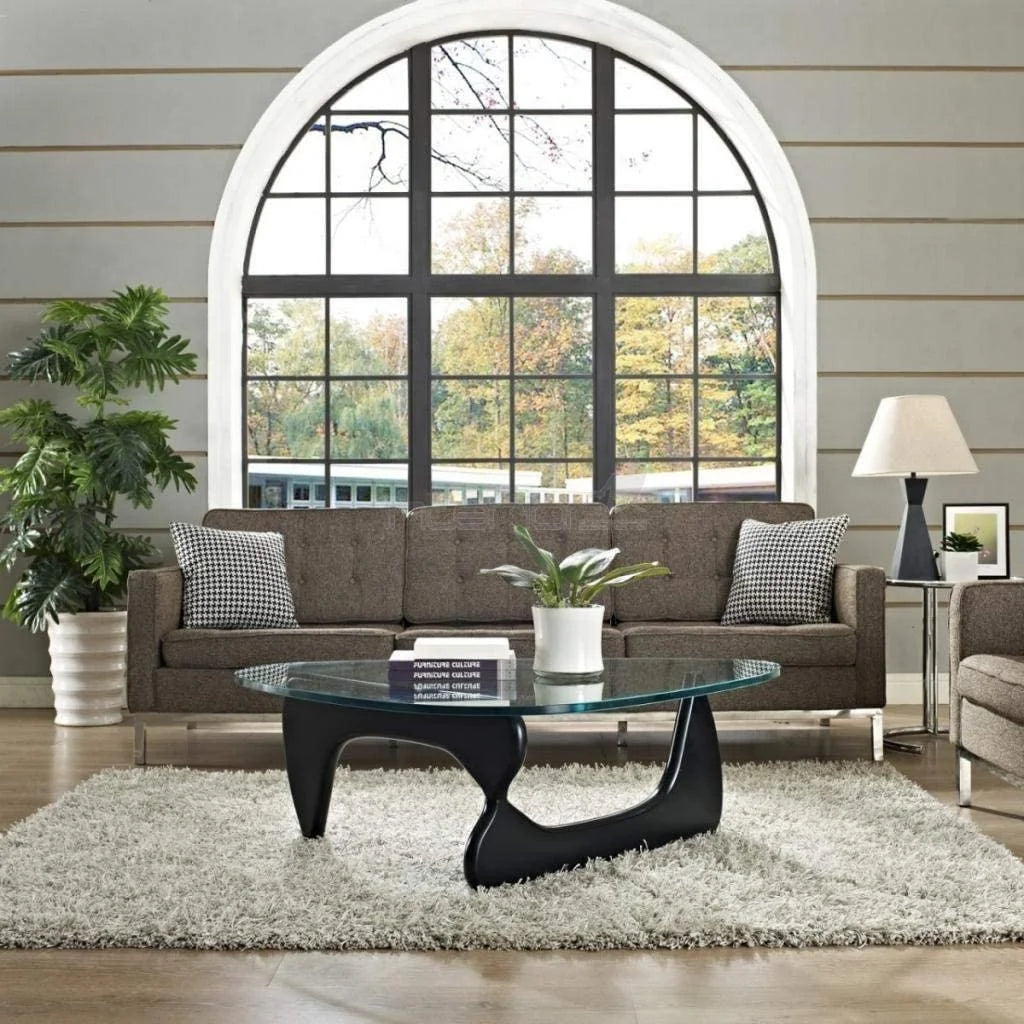 Black 2 Pieces Interlocking Solid Ash Wood Coffee Table Feet P145936