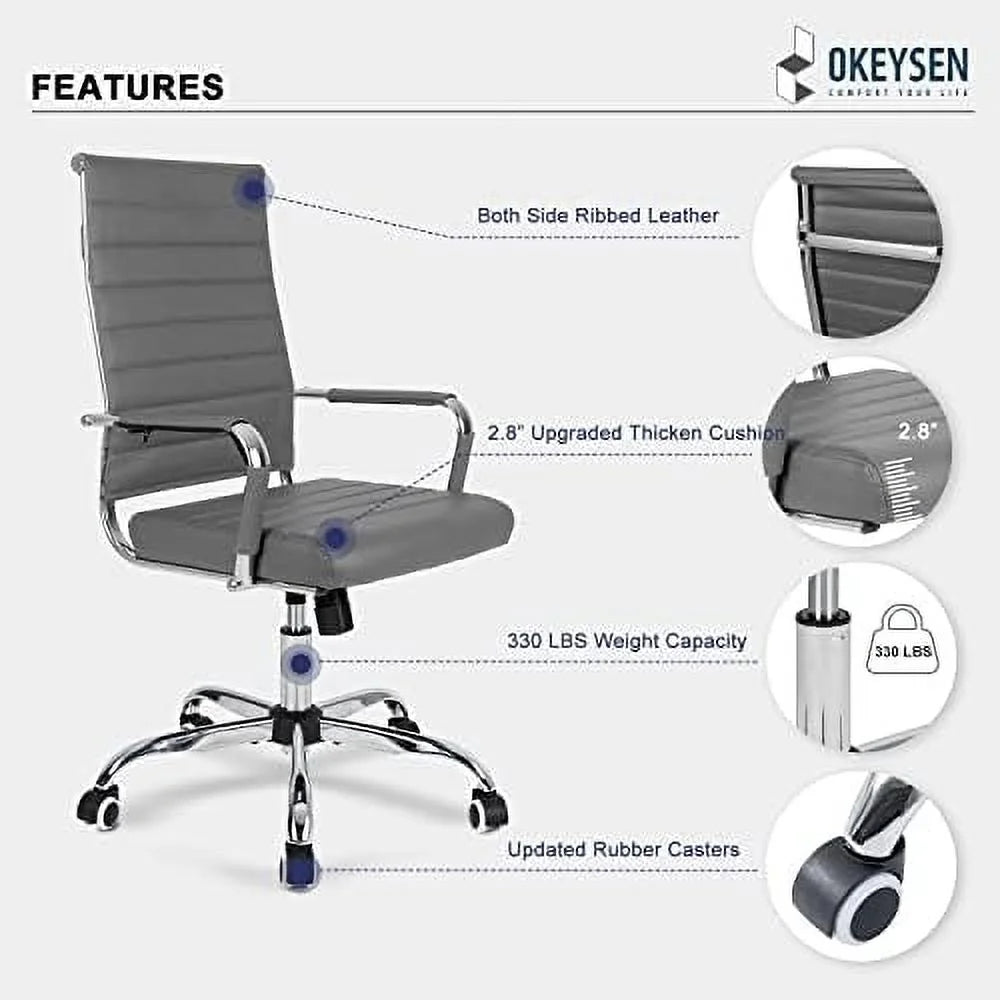 Ergonomic High Back PU Leather Office Chair V4837