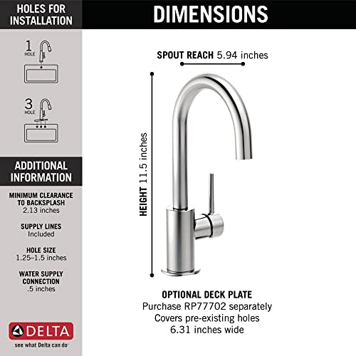 Matte Black Single Hole Bar Faucet G9628