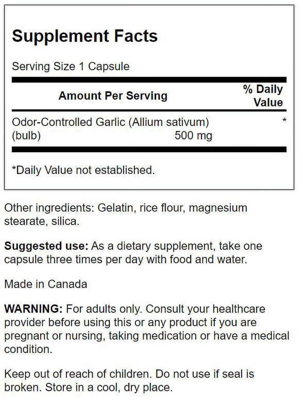 Garlic 500 mg 200 Capsules G39268