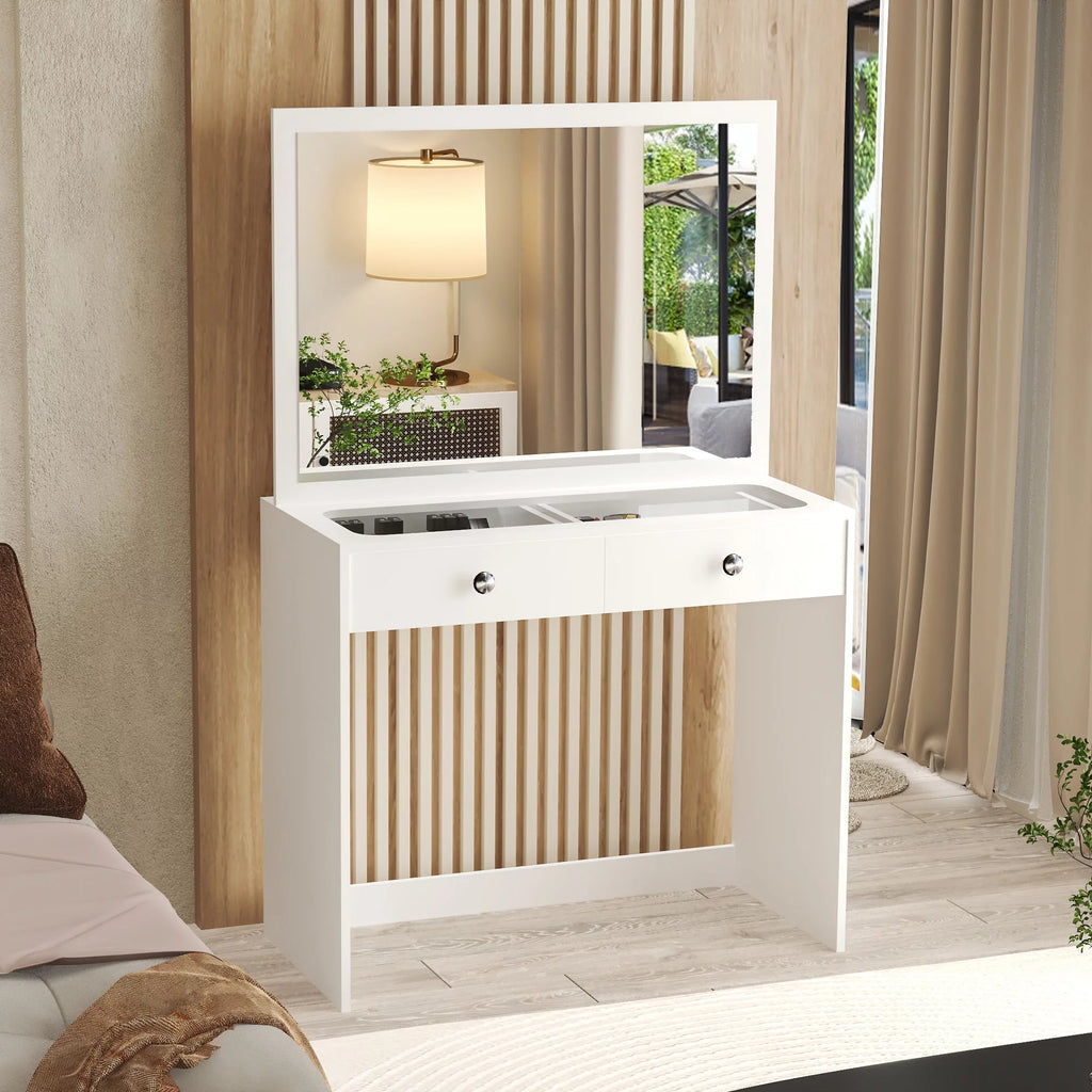 White Painted Vanity Table Desk C9517