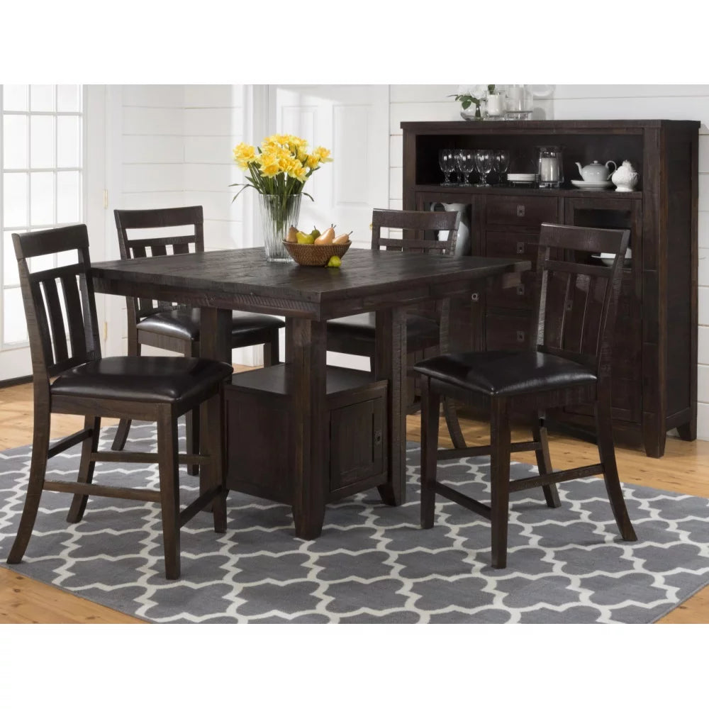 Solid Acacia Upholstered Barstool Set of 2 V115209