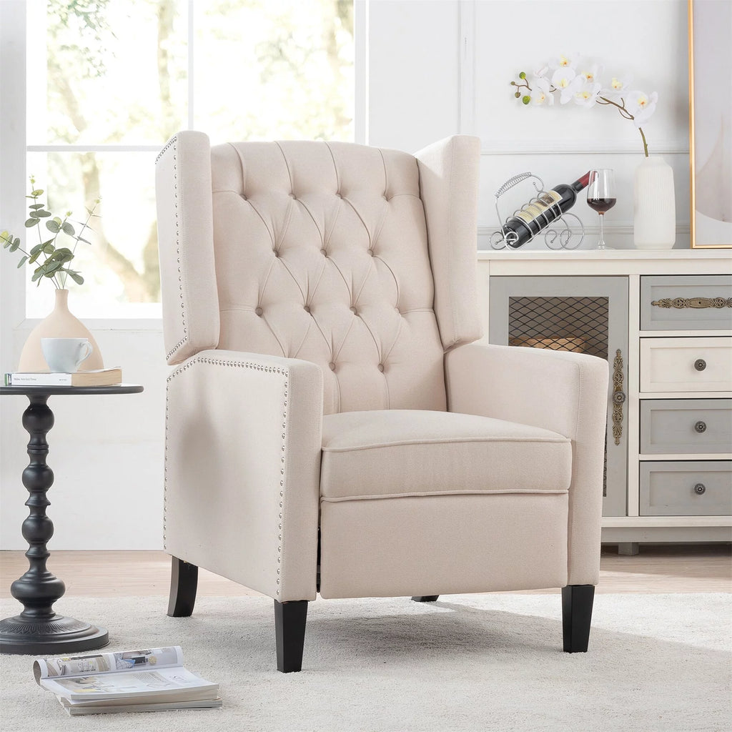 Blue Upholstered Manual Recliner G67601