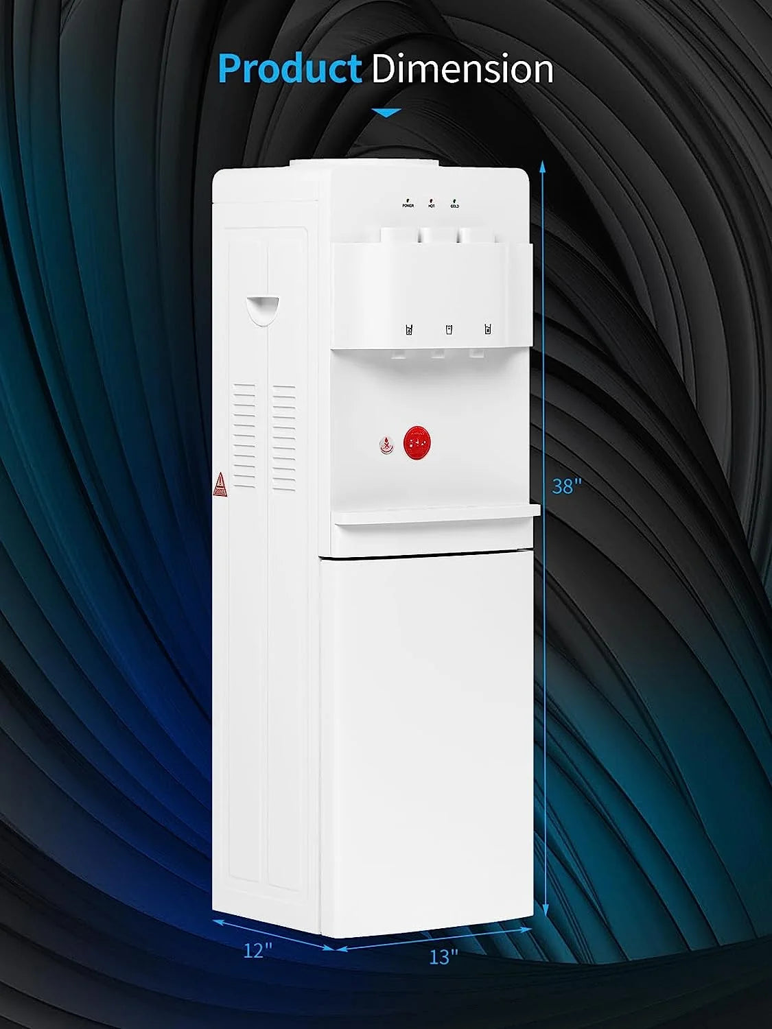 Top Loading Hot & Cold Water Cooler Dispenser White S73843